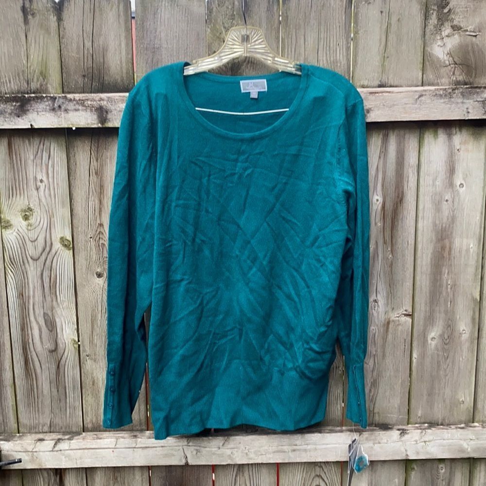 JM Collection green sweater sz. 2X NWT